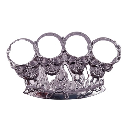 Rozeta de autoaparare IdeallStore&amp;reg;, model Skull Crushing, 0.5 cm, argintiu foto