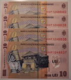 Bancnota 10 lei 2018 (2020) - serii consecutive - (aUNC)