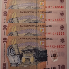 Bancnota 10 lei 2018 (2020) - serii consecutive - (aUNC)
