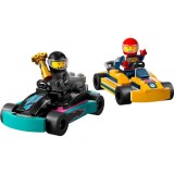 LEGO City Carturi de Curse si Piloti 60400, set cu 2 masini, 5+ ani