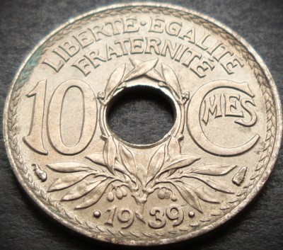 Moneda istorica 10 CENTIMES - FRANTA, anul 1939 * cod 1569 - excelenta foto