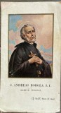 1938 Iconiță interbelică rom&acirc;nească / catolica catolicism / S ANDREAS BOBOLA S.I. Martyr Polonus / rugaciune verso / Sf Andrei Bobola Polonia