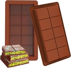 Tava silicon pentru ciocolata Dubai, rezistenta termic, 14x25.5 cm, 549COF