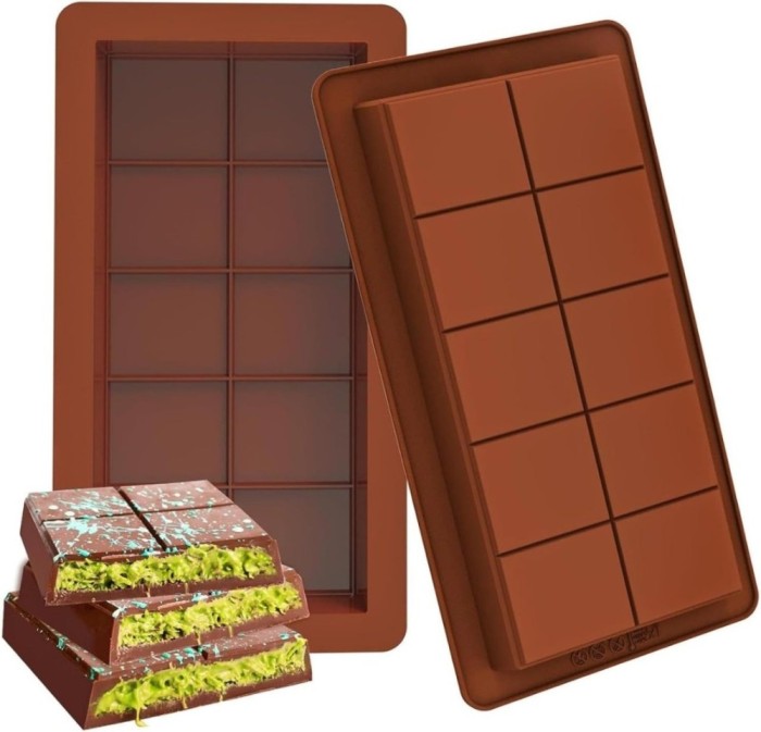 Tava silicon pentru ciocolata Dubai, rezistenta termic, 14x25.5 cm, 549COF