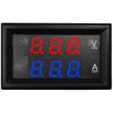 Volt+ampermetru 100Vdc 100Adc rosu+albastru