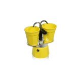 Set espresso Bialetti MINI Galben+ 2 pahare cafea