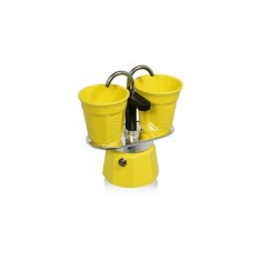 Set espresso Bialetti MINI Galben+ 2 pahare cafea