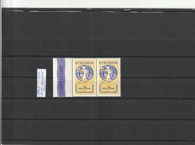 ROMANIA 1962 LP 537 C. M. HANDBAL FEMININ PERECHE MNH NESTAMPILATA foto