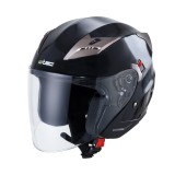 Casca Moto Open-Face W-TEC Putta, XXL (63-64), Negru/Bronz