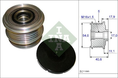 INA 535 0121 10 Sistem roata libera, generator foto