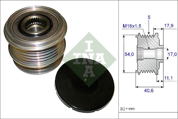 INA 535 0121 10 Sistem roata libera, generator