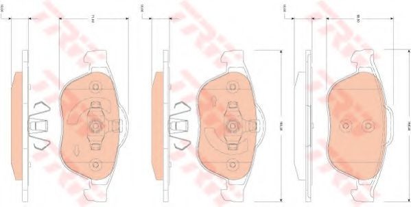 Set placute frana,frana disc RENAULT GRAND SCENIC II (JM0/1) (2004 - 2016) TRW GDB1823