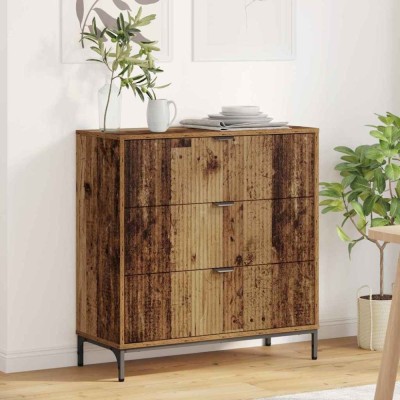 vidaXL Bufet cu sertar Lemn vechi 79.5 x 33 x 82 cm Lemn compozit foto