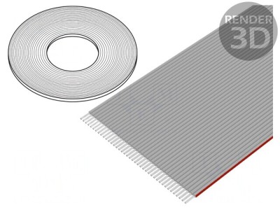 Cablu Bandă 1,27mm 40x28AWG Neecranat PVC foto