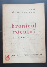 Hronicul racului. Versuri - Luca Dumitrescu