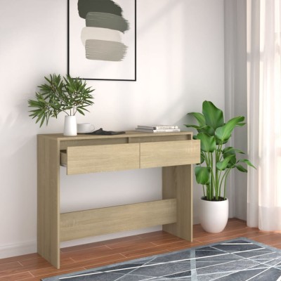 vidaXL Masă consolă, stejar sonoma, 100x35x76,5 cm, PAL foto