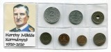 Q310 MONEDELE LUMII UNGARIA HORTISTA SET MONEDE INFOLIATE ANII 1940 AMIRAL HORTHY MIKLOS, Europa