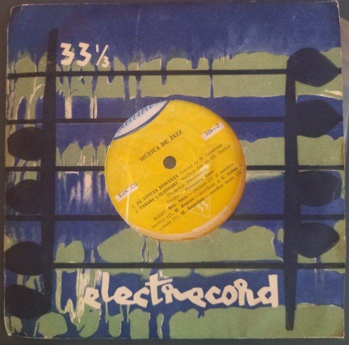 DISC VINIL MIC 7&quot;: MUZICA DE JAZZ (ORCHESTRA ELECTRECORD / DIRIJOR ALEXANDRU IMRE) [1963 / EDC 326]