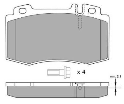 Placute frana Mercedes Clasa C (W202), Clasa C (W203), Clk (C209), Cls (C219), Clasa E (W211), Clasa M (W163), Clasa S (W220), Clasa S Cupe (C215), S foto