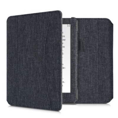 Husa pentru Kobo Aura H2O Edition 2, Textil, Gri, Kwmobile, 54137.19 foto