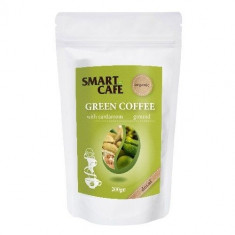 Cafea Verde Macinata Decofeinizata cu Cardamom Bio 200gr foto