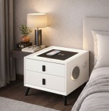 Noptiera Smart-2 Sertare ,Incarcare Wireless, Lumini, Amprenta si Boxa Bluetooth