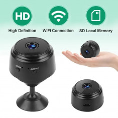 Mini cameră supraveghere audio/video 360°. Magnetica. Wireless/USB. Slot microSD