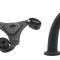 Strap On Dildo Curved Silicon Negru 16.5 cm Guilty Toys