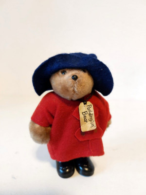 Ursulet Paddington Bear, 13cm inaltime, Made in Korea 1986 foto