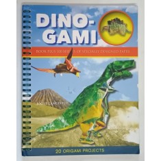 DINO - GAMI , BOOK PLUS 100 SHEETS OF SPECIALLY DESIGNED PAPER by JOOST LANGEVELD , 2013 *TEXT IN LIMBA ENGLEZA