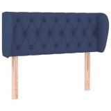 Cumpara ieftin Tablie de pat cu aripioare albastru 93x23x78/88 cm textil