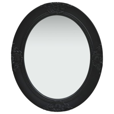 vidaXL Oglindă de perete &amp;icirc;n stil baroc, negru, 50 x 60 cm foto