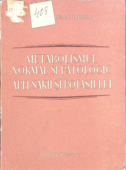 METABOLISMUL NORMAL SI PATOLOGIC AL APEI, SARII SI POTASIULUI-C. MIHAI, Z. FILIPESCU-265970