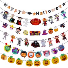 Set 6 banenere pentru Halloween Lictin, hartie, multicolor