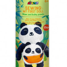 Set educativ de cusut - Prima mea papusa - Mama si puiul panda | Avenir