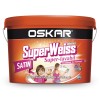 Vopsea lavabila interior Oskar SuperWeiss rezistent la mucegai, alb satin