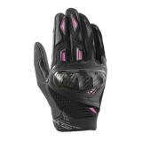 Manusi femei Roadster vara piele/textil Ixon model Rise Air 2 LS culoare: negru/fuchsia - degete tactile - Negru/fuchsia (roz), M (8/9)