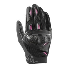 Manusi femei Roadster vara piele/textil Ixon model Rise Air 2 LS culoare: negru/fuchsia - degete tactile - Negru/fuchsia (roz), XS (6/7)