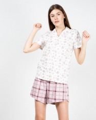 Bluza de pijama din bumbac cu maneca scurta 22MUR45024 foto