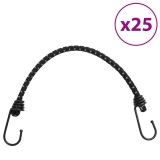 vidaXL Corzi elastice cu benzi reflectorizante/c&acirc;rlige 25 buc. 46 cm