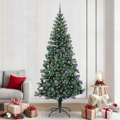 vidaXL Pom de Crăciun artificial pre-iluminat cu 300 LED Verde 240 cm 3396794