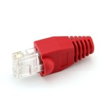Cumpara ieftin Set 100 bucati manson de protectie pentru mufe internet, RJ 45, rosu