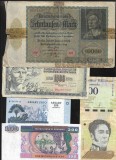 Set 5 bancnote de prin lume adunate (cele din imagini) #339, Europa