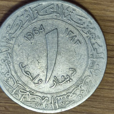 Algeria - moneda de colectie an unic batere - 1 dinar 1964 - spectaculoasa !