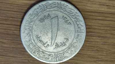 Algeria - moneda de colectie an unic batere - 1 dinar 1964 - spectaculoasa ! foto