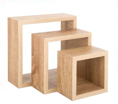 Set 3 Rafturi Decorative Patrate cu Fixare Ascunsa foto