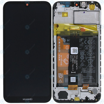 Huawei Y5 2019 (AMN-LX9) Capac frontal al modulului de afișare + LCD + digitizer + baterie negru la miezul nopții 02352QNW foto