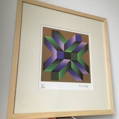 Victor Vasarely, Serigrafie numerotata 41/50 semnată înrămată