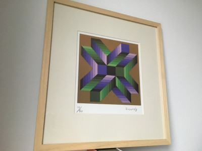 Victor Vasarely, Serigrafie numerotata 41/50 semnată &amp;icirc;nrămată foto