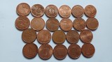 Lot -22 Monede de 2 eurocent diferite-Andora,Bulgaria,Finlanda,Cipru,Slovenia,Slovacia,Lituania,Irlanda,Luxemburg,Estonia etc